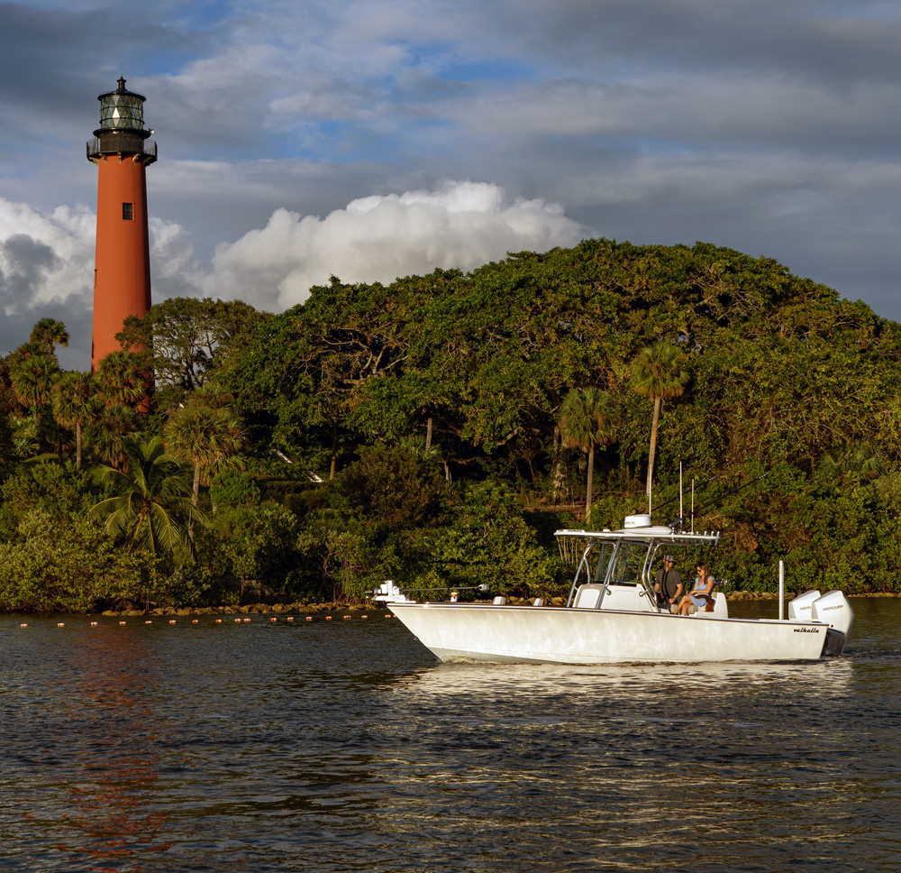 The Valhalla 29 Hybrid runs shallow enough to fish inshore bays and has the freeboard you'd want on an offshore center console.