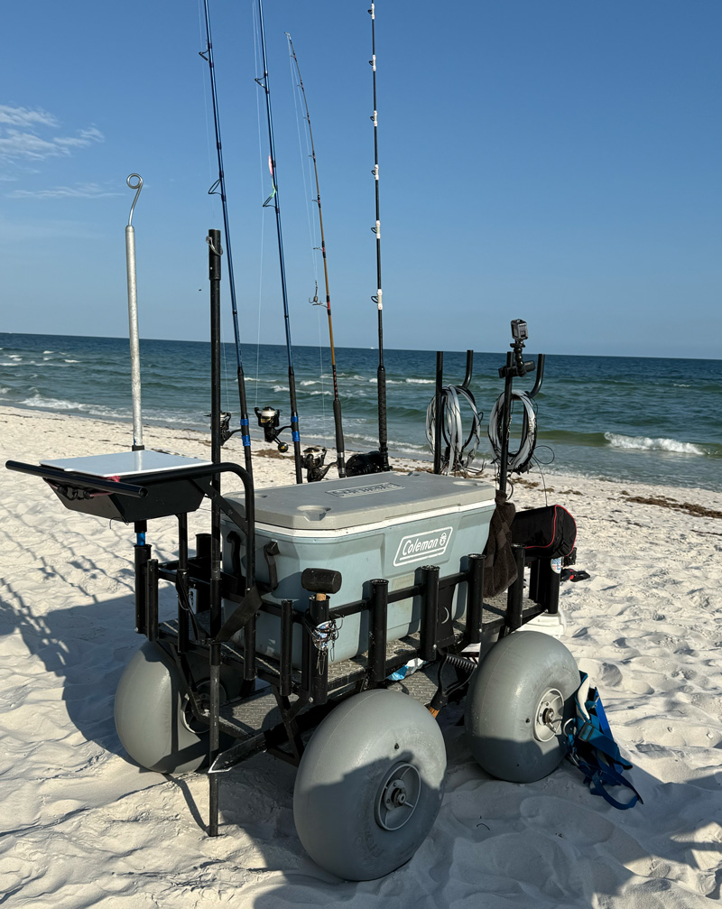Heavy-tackle used to catch sharks from the beach